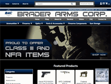 Tablet Screenshot of braderarms.com